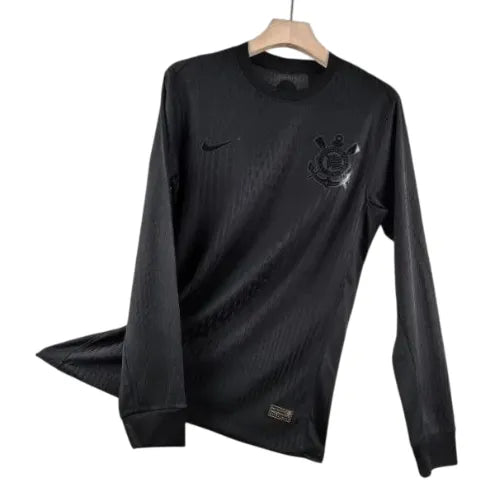 Camisa Corinthians Away 24/25 Jogador Manga Longa - Preta
